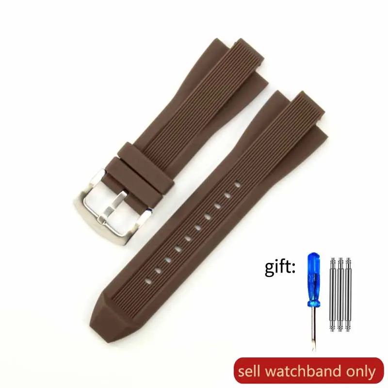 High-Quality Men's Silicone Rubber Watch Strap, 29-13mm