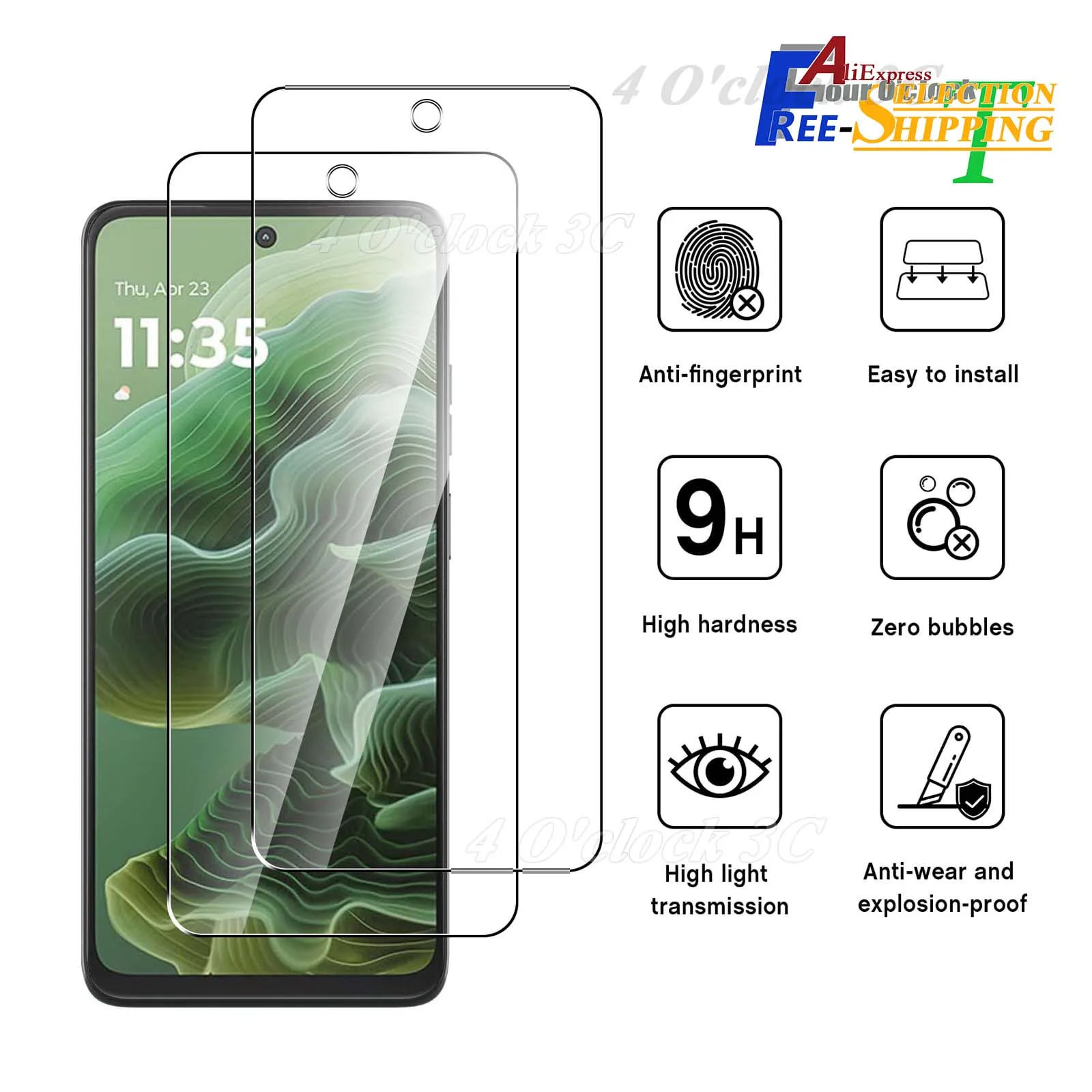 Premium Tempered Glass Screen Protector - 9H Hardness, HD Clear Transparency