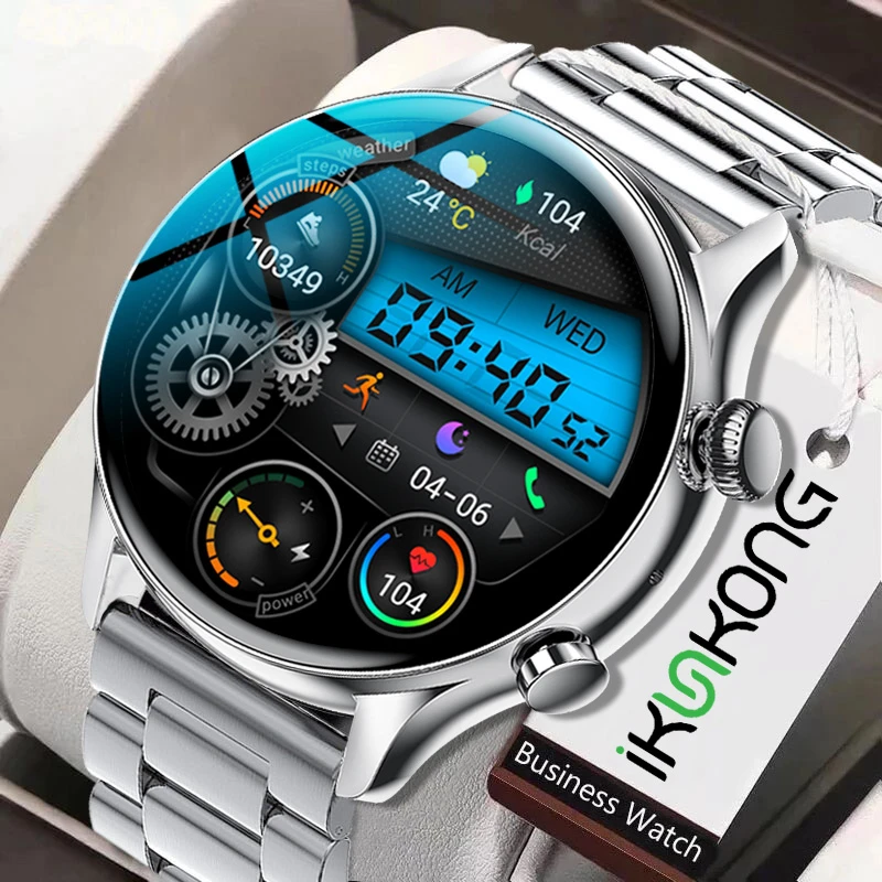 2022 NFC Bluetooth Call Smartwatch Men AMOLED 390*390 HD Screen Always display the time Voice Assistant Smart Watch For Xiaomi
