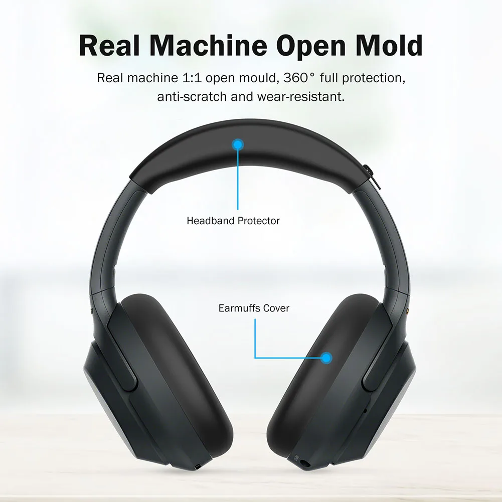 Replacement Earpads for Sony ULT WEAR WH-ULT900N/WH-1000XM3/XM4 Silicone Soft Ear Pads Cushion Cover Ear Pads Headbeam Cover