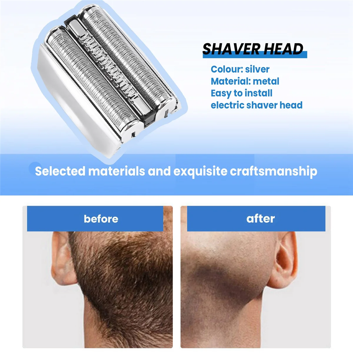 Replacement Shaver Head for Braun 70S Series 7 790Cc, 760Cc, 7850Cc, 7865Cc, 7880Cc, 7893S, 740S Cutter Replacement Head 4