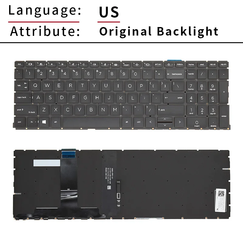 Original New US Russian Laptop Keyboard For HP ProBook 450G8 455G8 455RG8 650G8 HSN-Q27C HSN-Q31C With Backlight