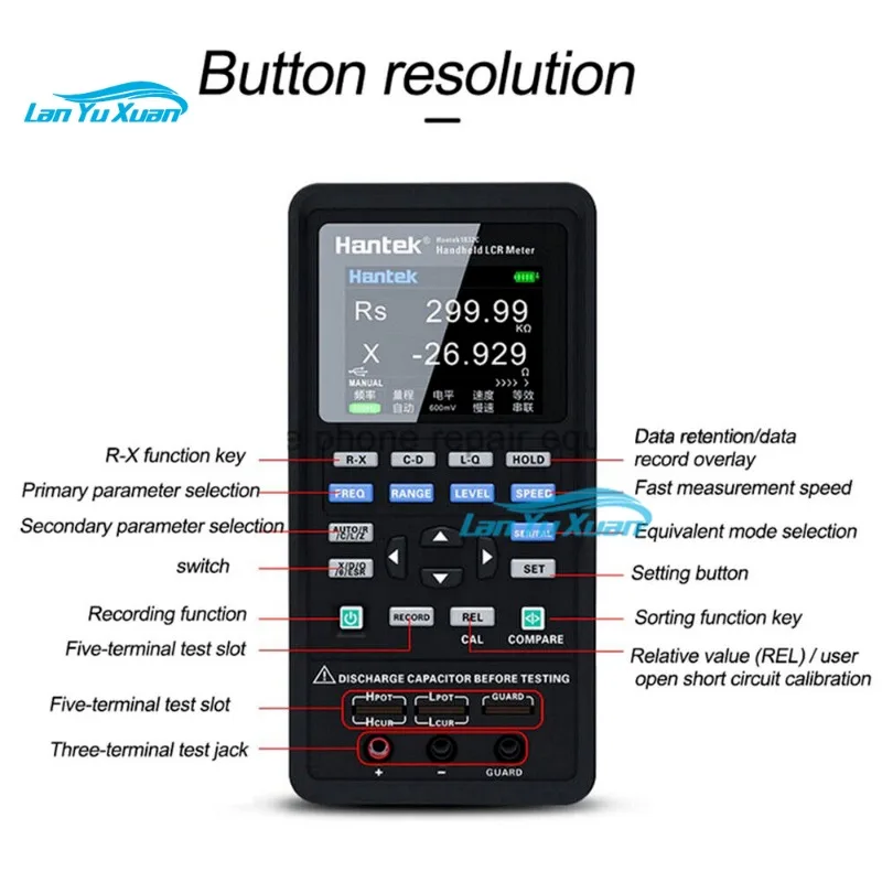 

Hantek Handheld Lcr Digital Bridge Hantek1832c/hantek1833c Measures Inductance Capacitance Resistance
