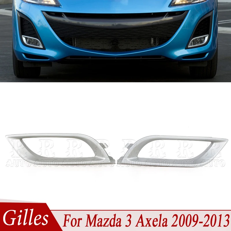 Fog Lamp Cover Trim Frame Sliver Fog Light Trim Fit For MAZDA 3 AXELA BL 2nd Generation For Car