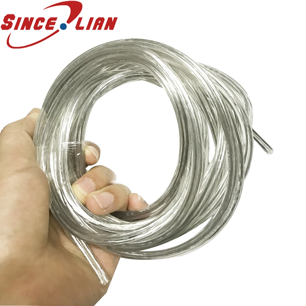 Lámpara colgante de cristal comedor, cable de lámpara de techo DLY colgante de 220V, cable de alimentación redondo transparente de 2 núcleos, accesorios de lámpara|Alambres cables| - AliExpress