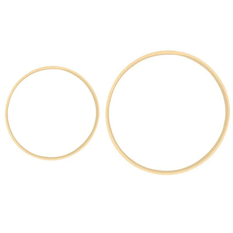 Кольца из бамбука для снов 2 шт., деревянные круглые кольца «Ловец» «сделай сам», обруч для цветочного венка, Декор для дома, сада, растений, 18 см и 23 см