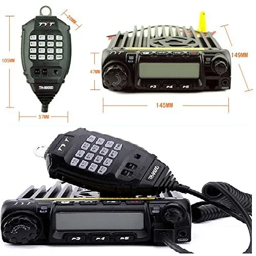 TYT TH9000D Plus Mobile Radio VHF UHF Noise Cancellation Scrambler Encrypt Long Distance Car Truck Driving Base Intercom 4