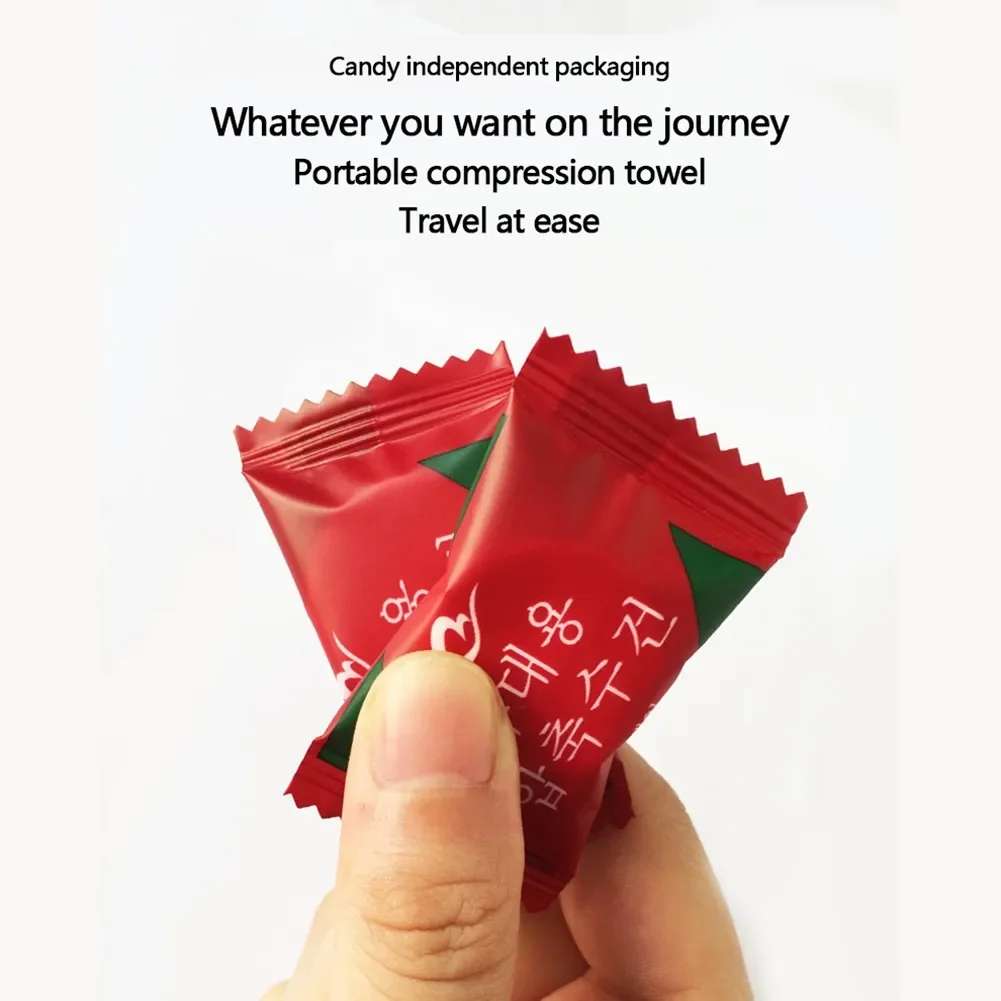 1 Pc Disposable Travel Towels Compressed Facial Wipes Compact Tablet Mini Wipes Triangular Tissues Travel Supplies