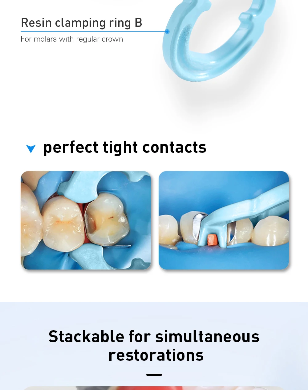 4 Teile/satz AZDENT Dental Harz Klemm Ring Separator Schnitt Konturierte Metall Matrizen Halter Verwendung für Matrix Feste Forming Blatt – Detail 4