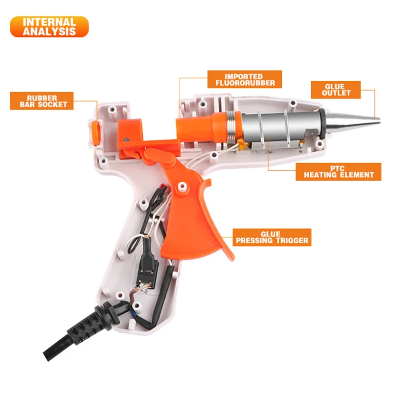 20/90W Hot Melt Glue Gun Electric Hot Silicone Gun With Transparent Glue Stick 7x100mm Power Tool Repair Tool Home Gift Cordless 5