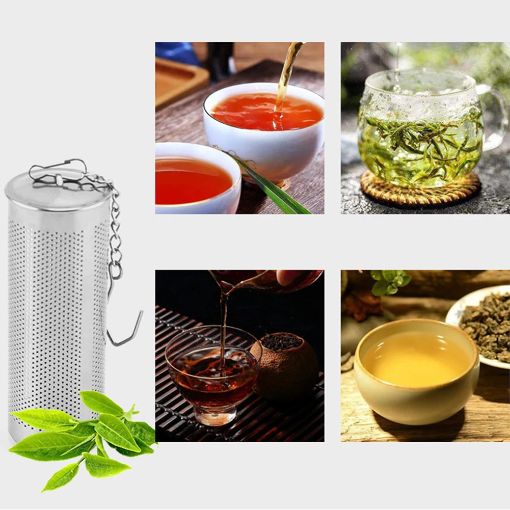 Edelstahl Tee-ei Tee Blätter Diffusor Gewürz Gewürz Ball Sieb Teekanne Fein Mesh Kaffee Filter Küche Zubehör – Detail 10