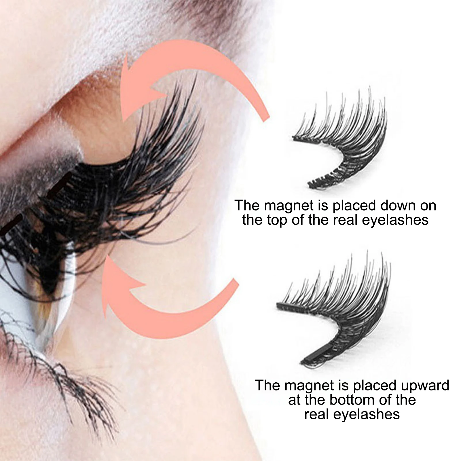 Reusable lashes strip Magnetic False Eyelashes natural Magnetic Lash extenstions Eye-Lifting Effect DIY Makeup supplies