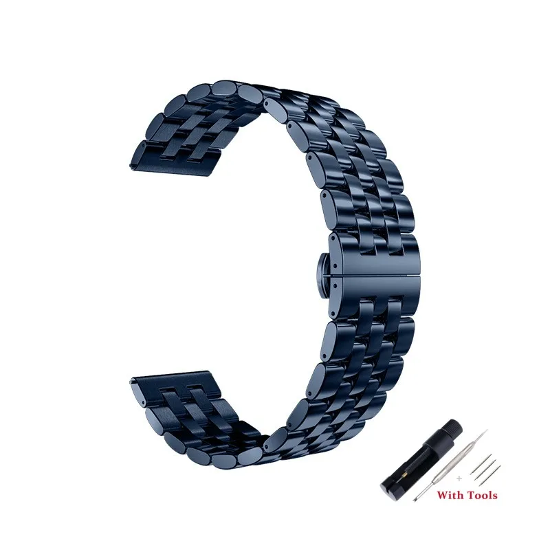 Stainless Steel Watchband with Folding Buckle and Tool