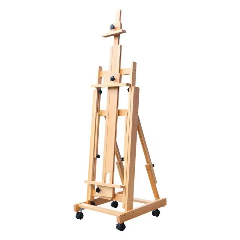 Picture Stand Flat Vertical Oil painting Frame Painting Easels Bracket Advertising Display Stand Lifting Landing Wheels