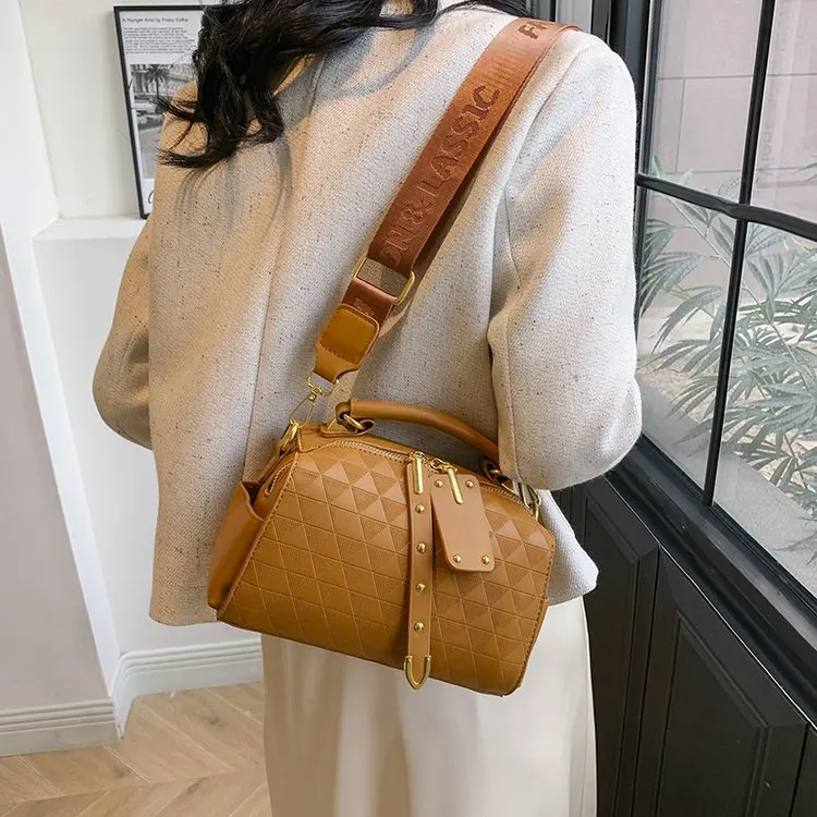 여성용 트렌디한 비건 가죽 숄더백 - 조절 가능한 스트랩 경량 지갑, 사무용품 및 주말 외출용 크로스바디 백