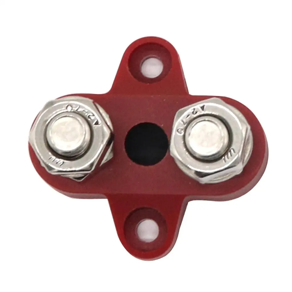 Red Junction Block Stainless Steel Insulated Terminal Stud M8