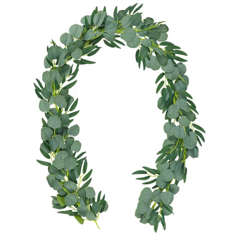 2 Pack - Artificial Eucalyptus Garland With Willow Vines, 6.5' Long Faux  Eucalyptus Garland Greenery, Silver Dollar Eucalyptus Leaves Fake Greenery  Ga