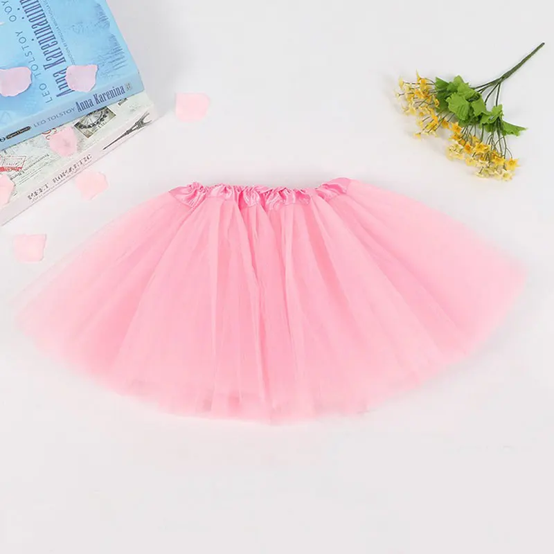 3-laags Tule Tutu Rok Voor 2-8y Meisjes Kinderen Podium Balletdans Kleding Uitvoering Feest Kleding Bubble Pluizige Rok Voor Kinderen