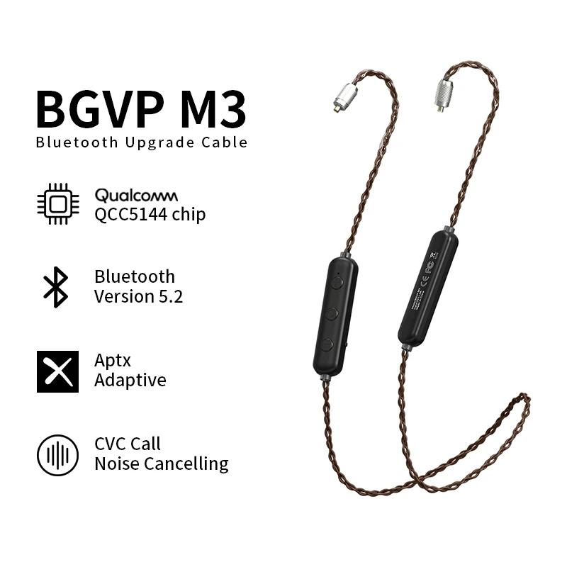 Neckmounted Cable Bluetooth Cable Bgvp Bluetooth Aptx Adaptive