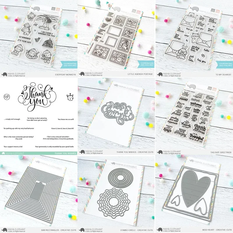 2022 New arrival Stamp and Metal Cutting Dies Essentials diy Scrapbooking Photo Album Decorative Embossing PaperCard Crafts Die
