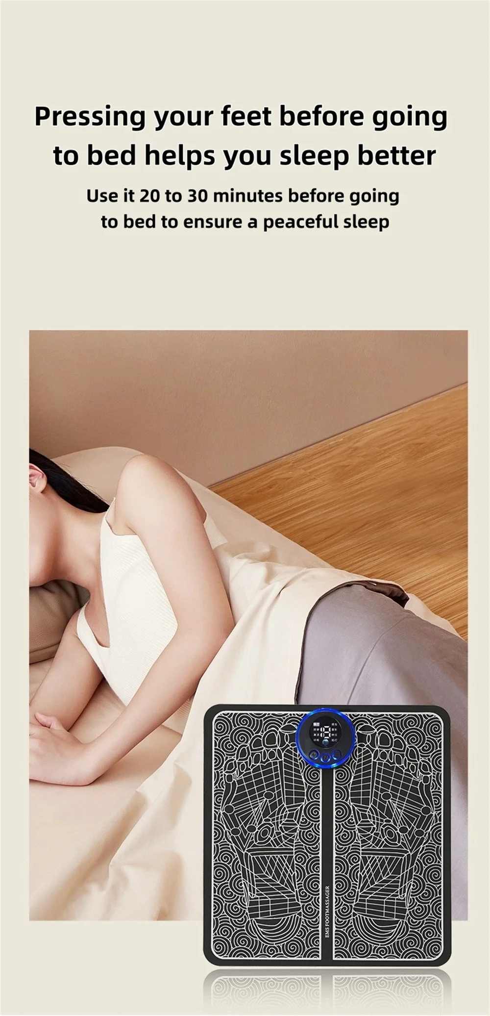 Foot acupoint massage pad usage