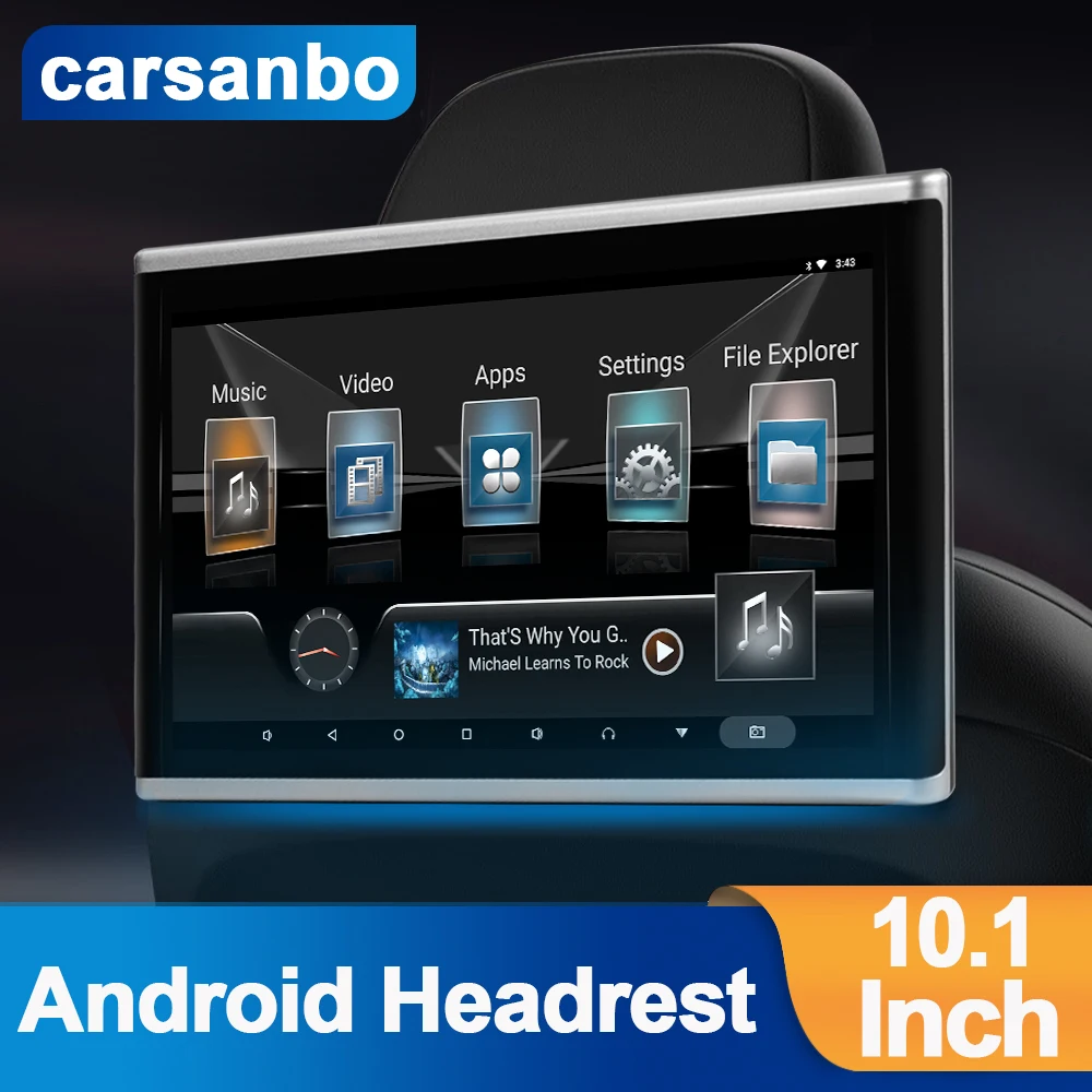 Carsanbo Headrest Car Play Android Auto Radio Headrest intelligent