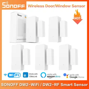 SONOFF DW2 WiFi/ DW2-RF 스마트 도어 창 센서 열기/닫기 감지기 eWeLink 스마트 홈 알람 Alexa Google 홈