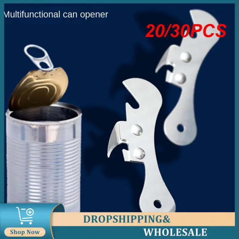 

20/30PCS Manual Can Opener Safety Side Cut Design Can Opener Multi-function Safety Side-cut Can Opener Cooking Essentials