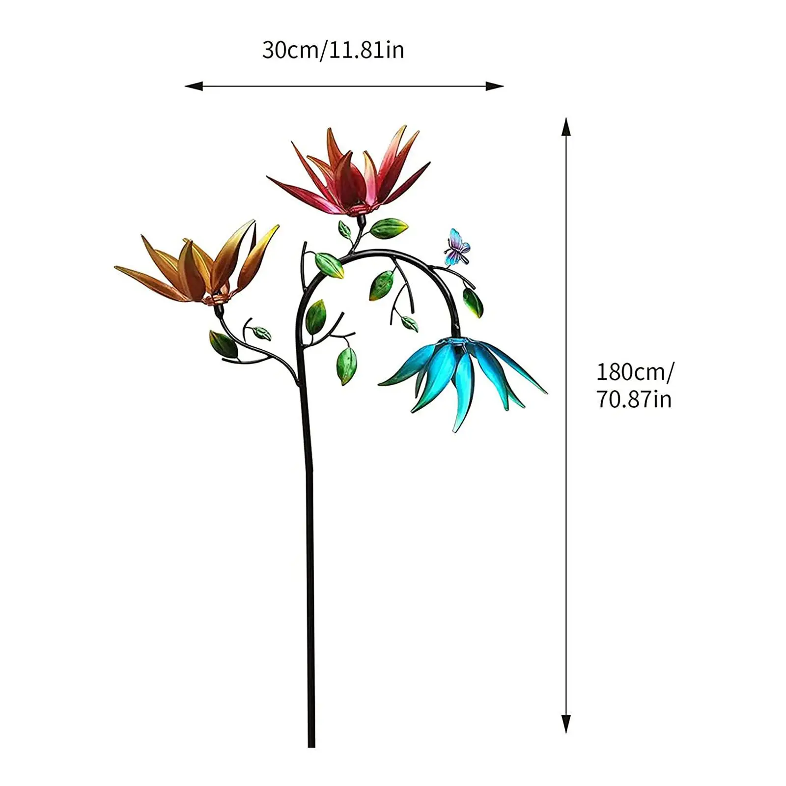 Foldable Wind Ners Pinwheels Decoration Double Layer Windmills Garden Stakes Ornaments for Lawn
