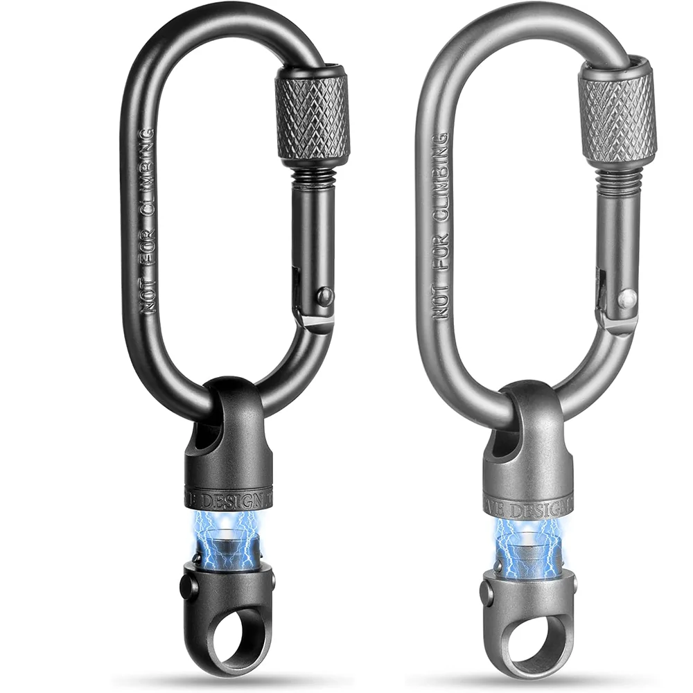 FEGVE Titanium Quick Release Magnetic Keychain Carabiner Clip Key Ring for Ourdoor Camping Security Lock Design
