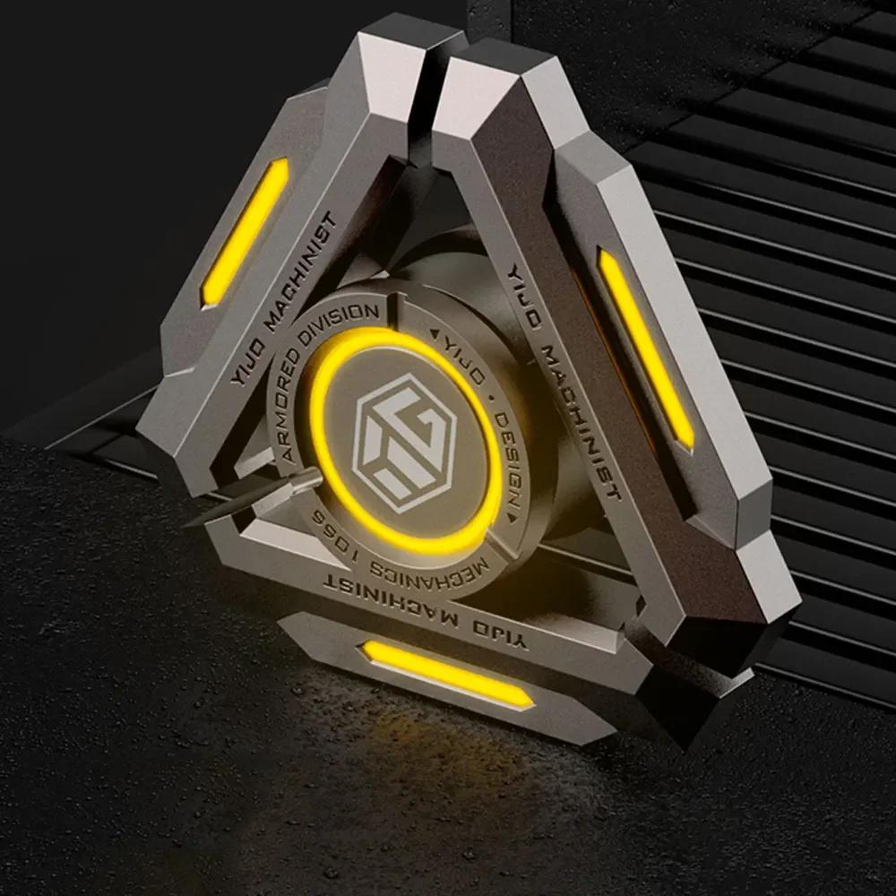 

New Anti Stress Triangle Metal Hand Spinner Mute Bearing Adult EDC Fidget Spinner Luminous Decompression Toy Funny Gift