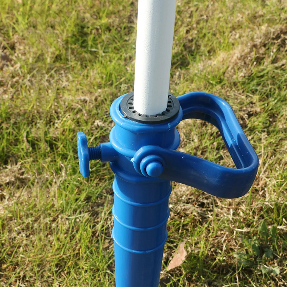 

2PCS Adjustable Beach Umbrella Ground Anchor Spike Stretch Sand Stand Holder for Sun Beach Garden Patio Fishing Pole Blue