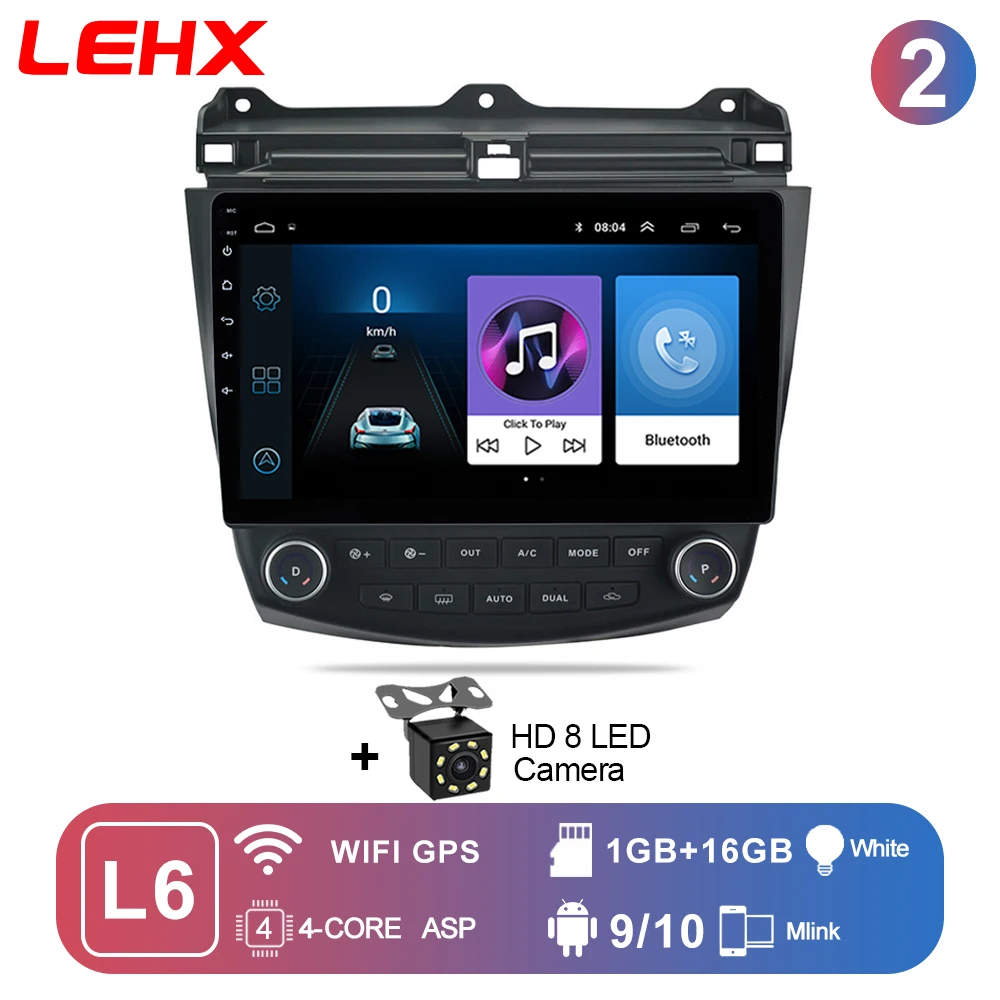 best car multimedia player LEHX Pro 4G+WIFI 10.1 inch 2 din Android 10 Car Radio Multimedia Player For Honda ACCORD 7 2003-2007 Autoradio Carplay dvd GPS best dvd player for car headrest Car Multimedia Players