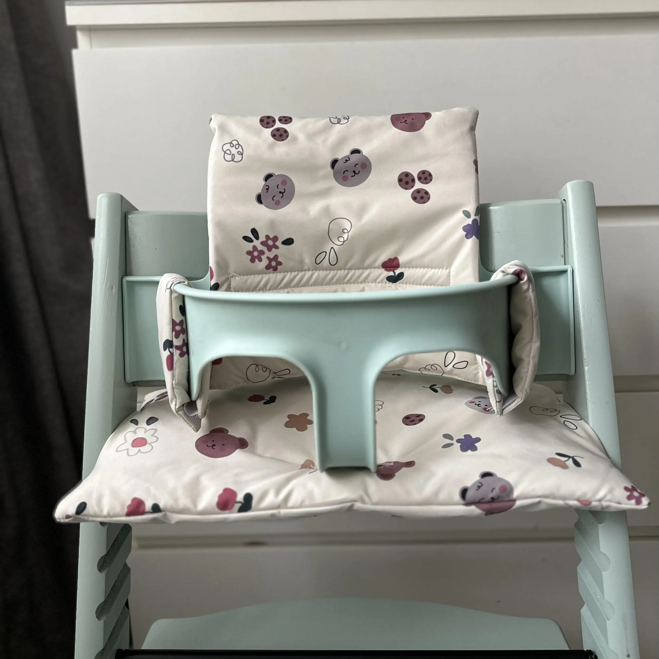 Dining Chair Cushion Cartoon Baby High Chair Bear Tiger Back Cushion Dining Accessories Eating