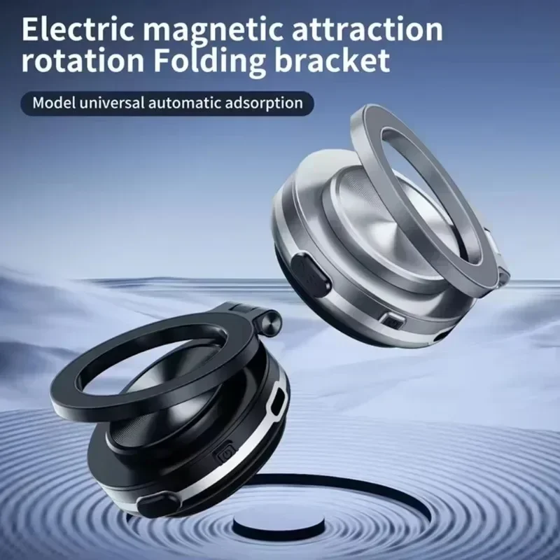 360&deg; Rotating GPS Stand Magnetic Car Suction Cup Phone Holder Vacuum Adsorption Universal Mount for iPhone 16 15 14 Pro Samsung