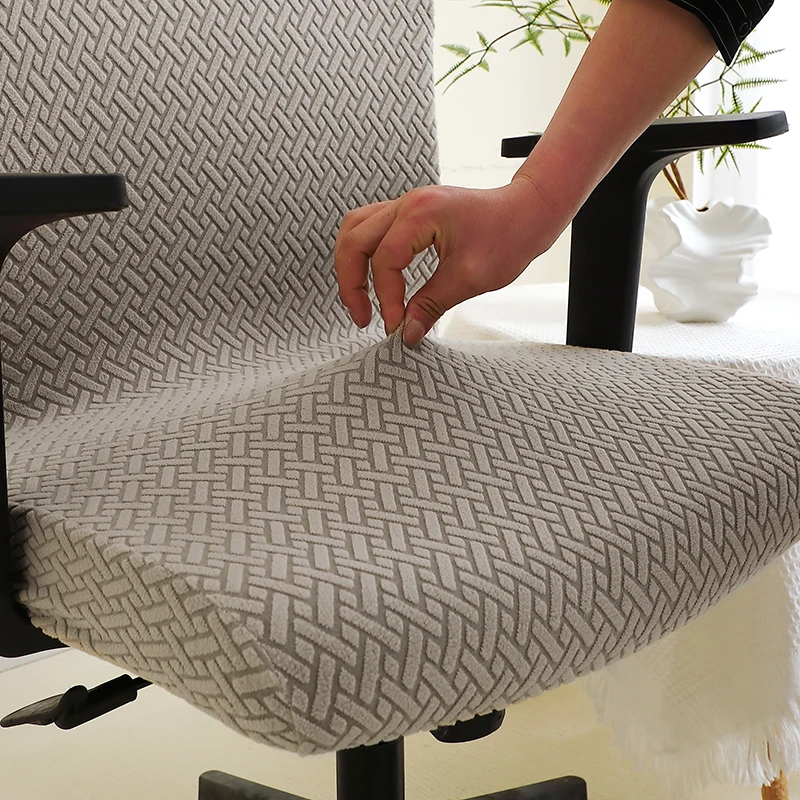 T Jacquard Office Armchair Covers Elastic Computer Chair Slipcover Lift Rotating Gaming Chair Case Funda Silla Escritorio 1PC