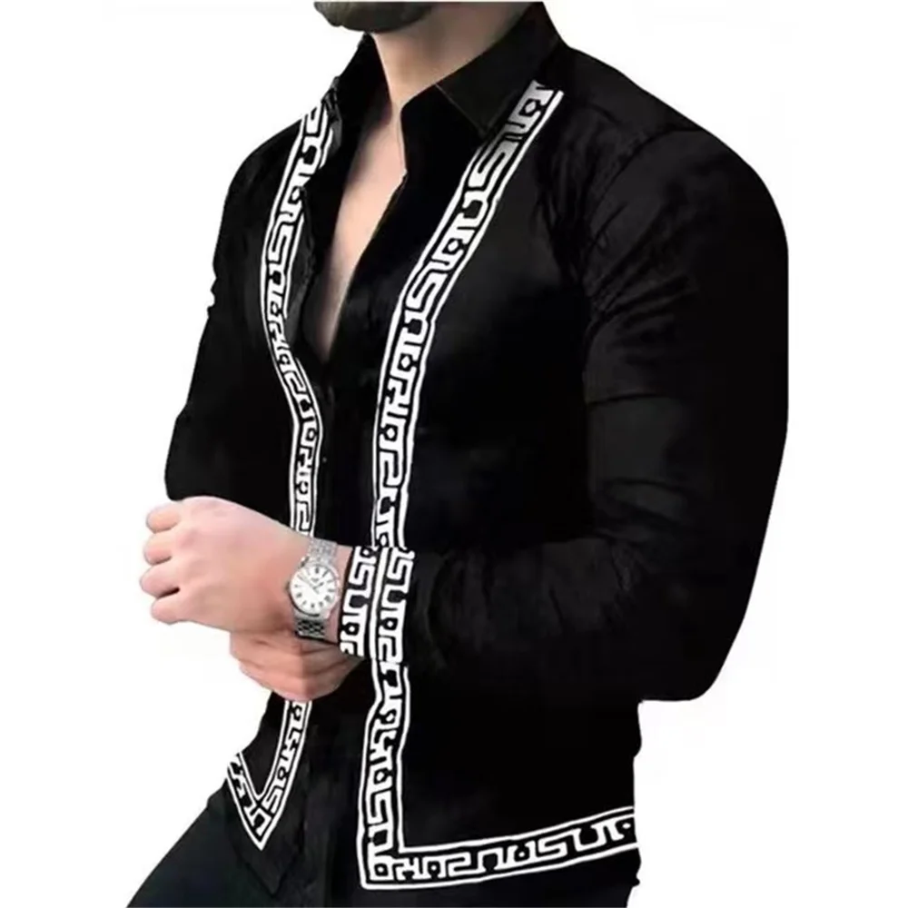

Tribal Denim Shirt Men's Clothing Comfortable Soft High Quality Shirt Fashion Button Design Hawaiian Shirt