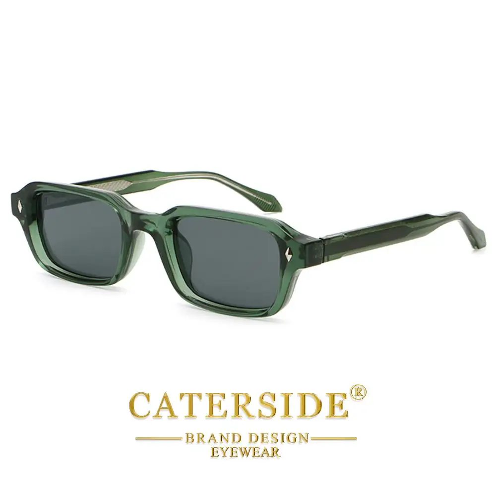 CATERSIDE Retro Herren-Sonnenbrille, quadratisch, kleiner Rahmen, Farbverlaufs-Sonnenbrille, Damen-Sonnenbrille für Outdoor-Reisen, Fahren, Sommermode – Detail 10