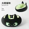 2025 New Cartoon Black Cat Series Neck Pillow with Hood Set Office Neck Pillow Transformable Travel Pillow Lunch Break Pillow 6