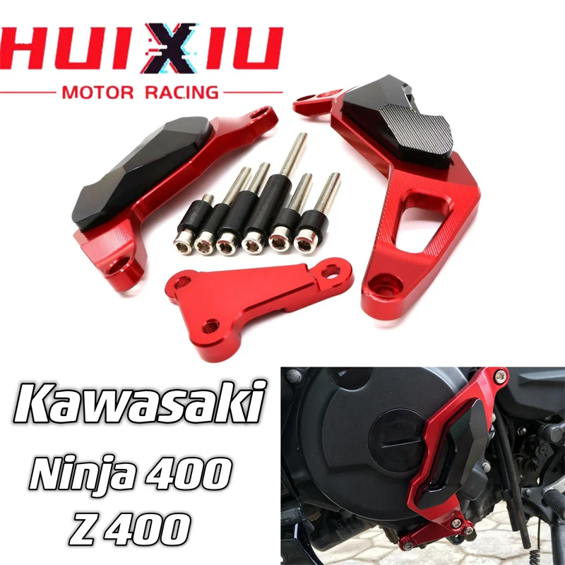 

For Kawasaki Ninja400 Ninja 400 Z400 2018 2019 2020 2021 2022 Motorcycle Engine Stator Case Guard Cover Protector Frame Slider