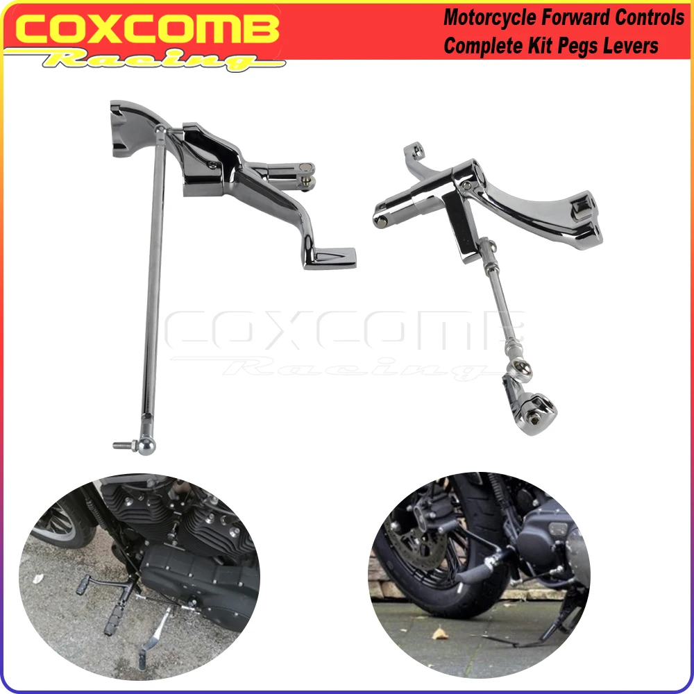 2011 2012 2013 Sportster 883R TCMT Motor Chrome Forward Controls Pegs Levers Linkages For Harley Sportster 883 Superlow 2005 2006 2007 XL883R XL883L 