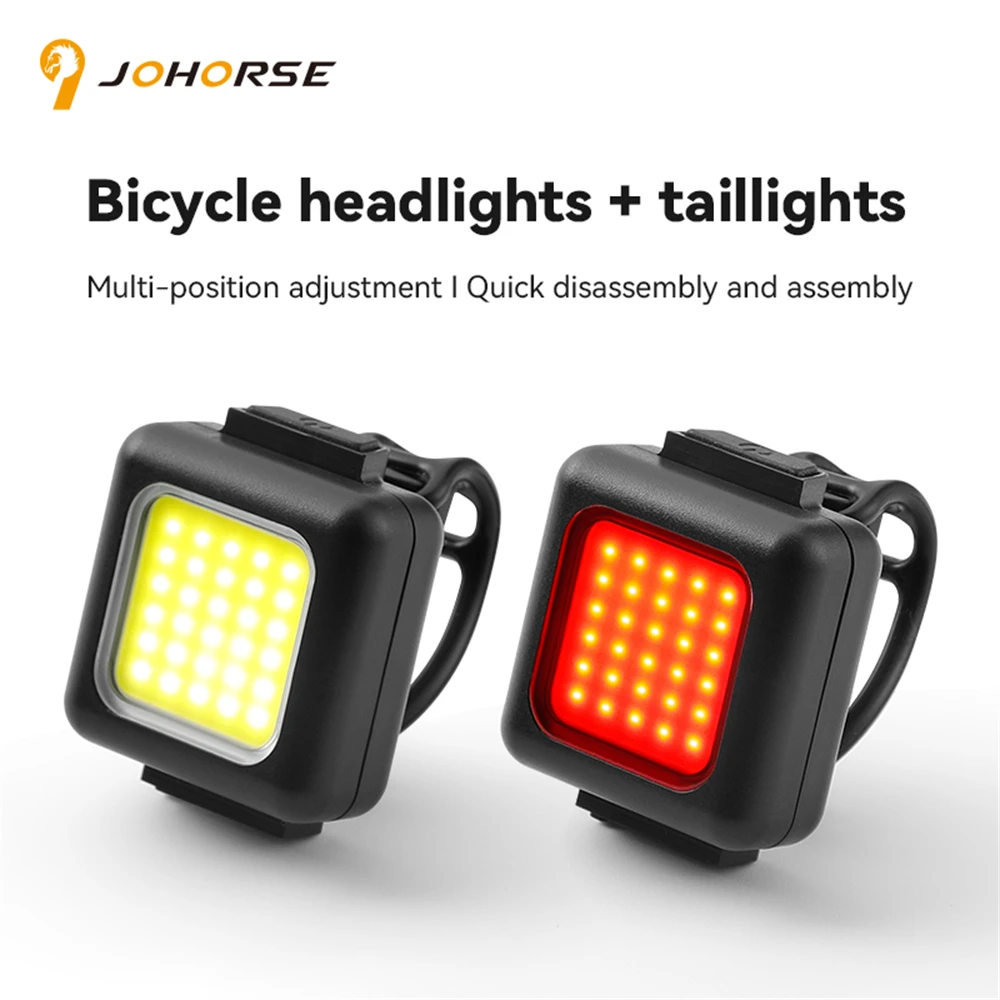 

Новинка, передняя и задняя мини-фонарики, фонарь заднего света для велосипеда с подзарядкой от USB, лампа с COB-светодиодом, водонепроницаемая велосипедная лампа