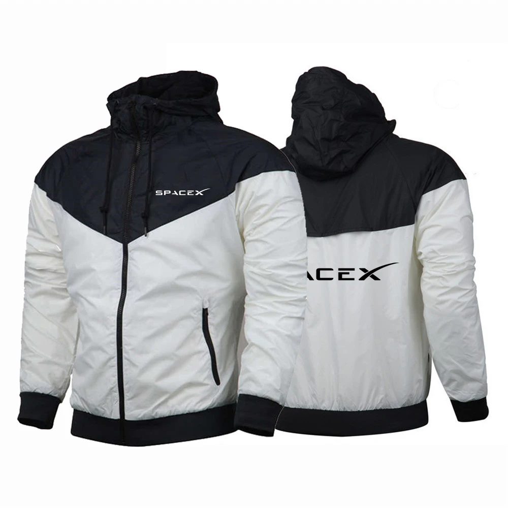 big hoodie 2022 New SpaceX Logo Men's Summer Print Patchwork Harajuku Jacket Sweatshirt Cardigan Streetwear Zip Up Casual Fashion Hoodie hoodies for sale