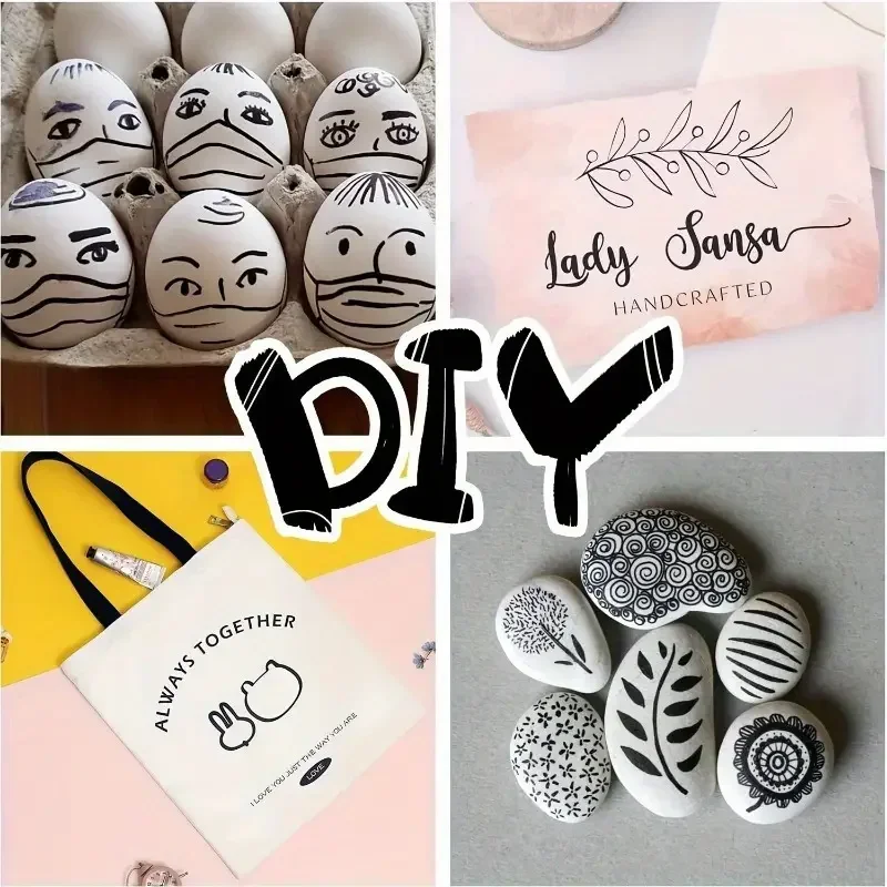 Black Permanent Marker Pens 6