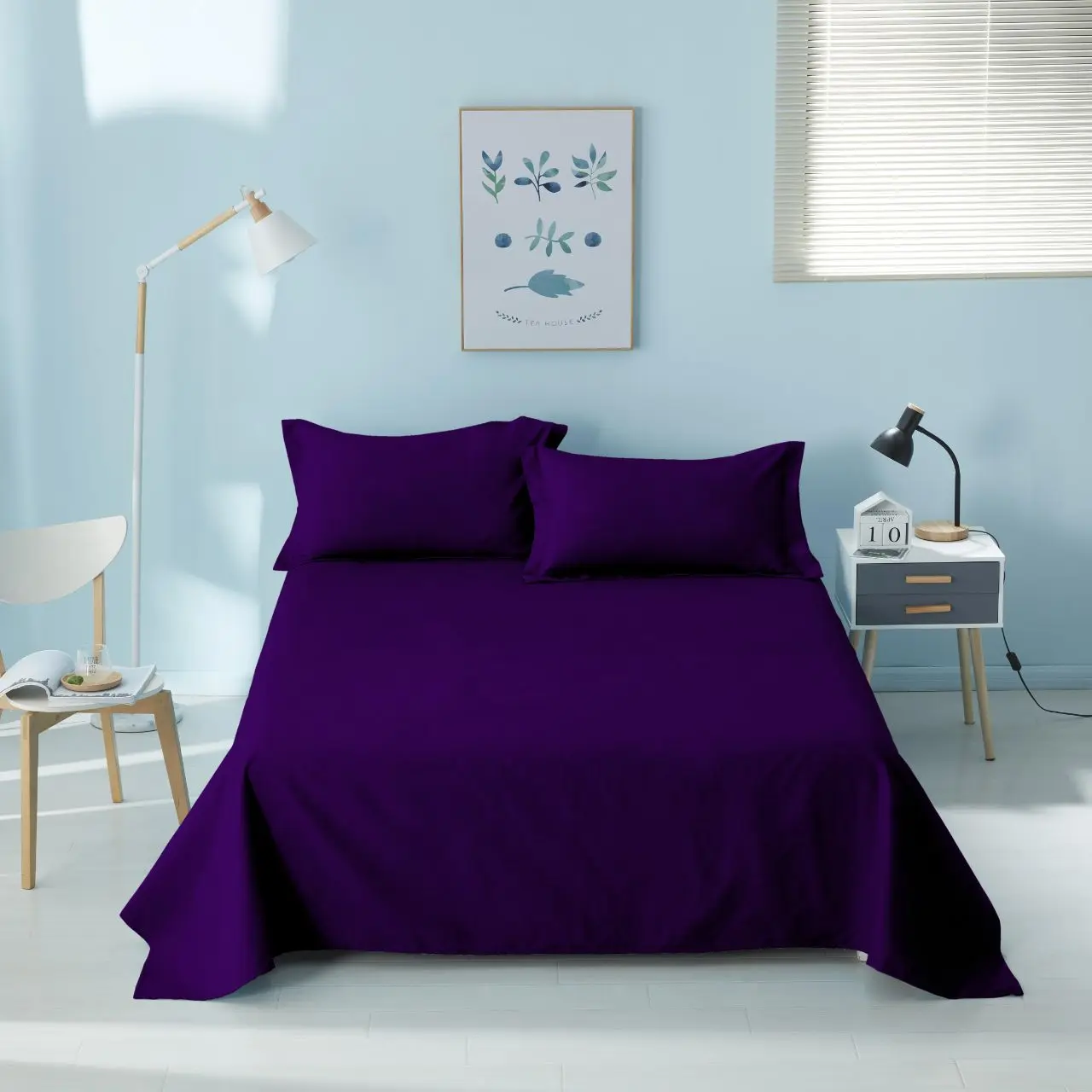1-Blatt, weiche und gemütliche Bettlaken in verschiedenen Größen für Schlafzimmer und Gästezimmer – Detail 3