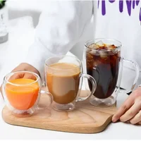 Coffee Cup Tiki Lovely Cups Coffeeware Teaware Double Wall Glassware Glass Mug Portable Drinkware Kitchen Dining Room Tableware 5