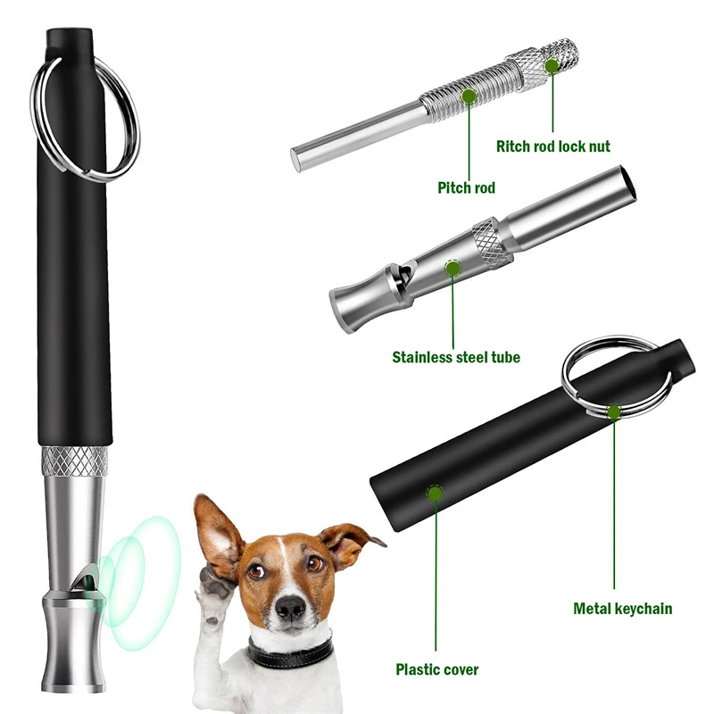 Dog Whistle Ultrasonic Dog Whistle Training to Stop Barking for Dogs Recall Training Adjustable Training Silent Whistle dog whistle