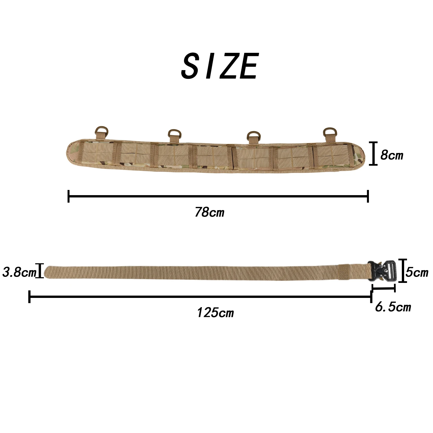 Tactical Adjustable Fishing Belt Outdoor Men Molle Battle Army Combat CS Airsoft Hunting Paintball Padded military waist belt