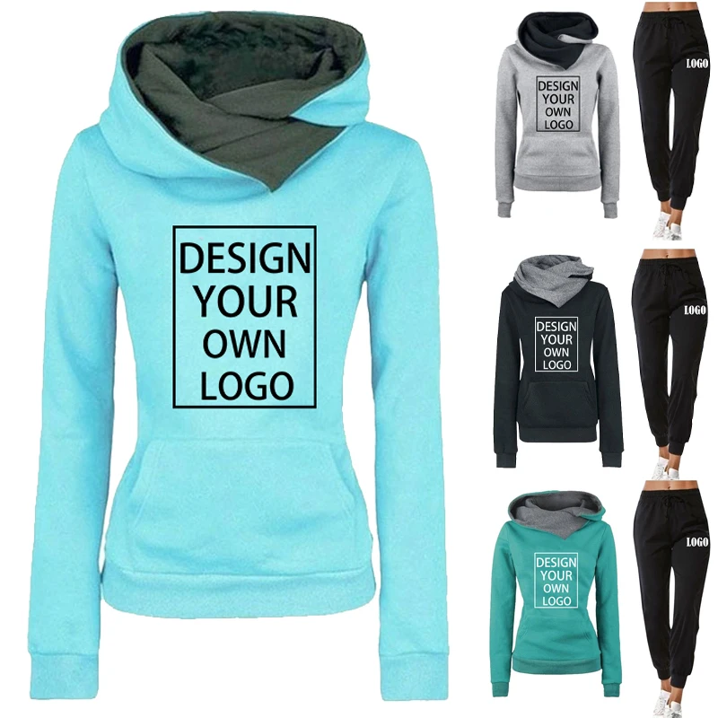 customized New Tracksuit for Women Clothes Two Piece Set Hoodie Sweatshirt Top and Pants Casual Ensemble Femme Suits