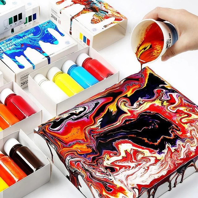 100ML Acrylic Paint Set Art Fluid Paint Acrylic Canvas for Painting Oil  Pouring Medium Acrylic Paints for Painting Crafts DIY - AliExpress